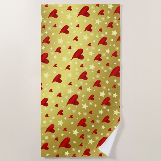 hart, paars, decoratie, medaille, onderscheiding,  strandlaken (Voorkant)