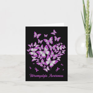 Hart Paarse Lint Fibromyalgie Bewustzijn Warrior Kaart