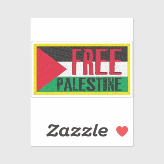 Hart Palestijnse Vlag V16 Sticker (Vel)