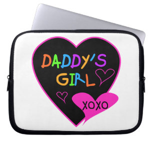Hart Papa's Meisje T Shirten en geschenken Laptop Sleeve
