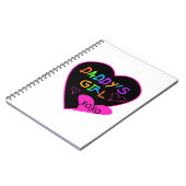 Hart Papa's Meisje T Shirten en geschenken Notitieboek (Linkerzijde)