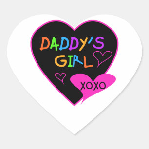 Hart Papa's Meisje T Shirten en geschenken Sticker