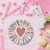 hart papieren bordje (Feest)