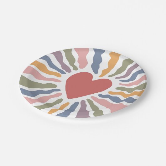 hart papieren bordje (Gekanteld)