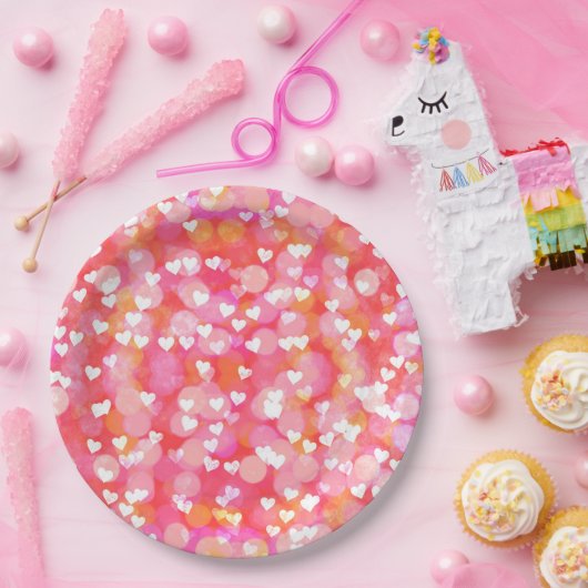 hart papieren bordje (Feest)