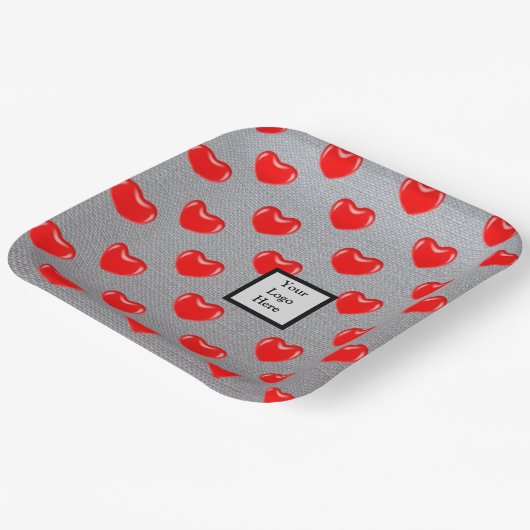 hart papieren bordje (Gebogen)