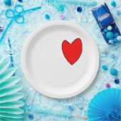 "Hart" Papieren Bordje (Feest)