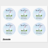 Hart Parijs met Eiffel Tower Birthday Party Ronde Sticker (Vel)