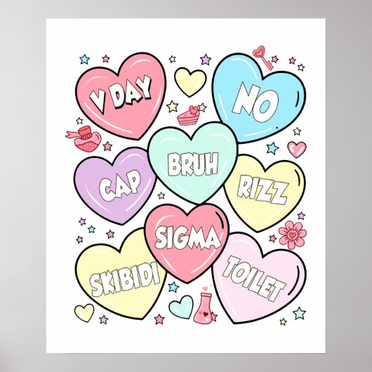 Hart Pasen, retro, vintage Poster (Voorkant)