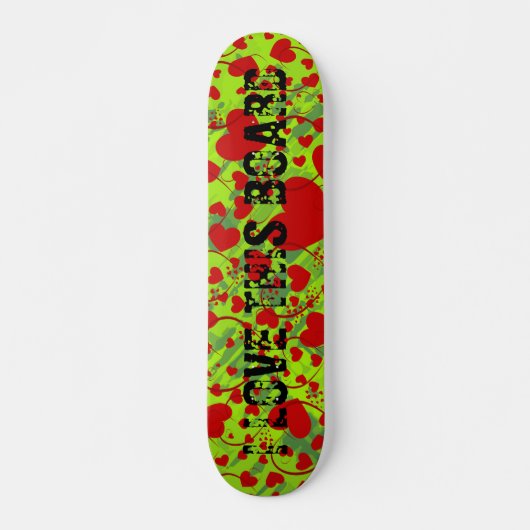 HART Patroon ART. 5 + jouw tekst | groene spier Skateboard (Voorkant)