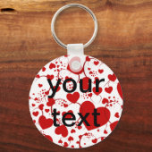 HART Patroon ART. 5 + jouw tekst Sleutelhanger (Voorkant)