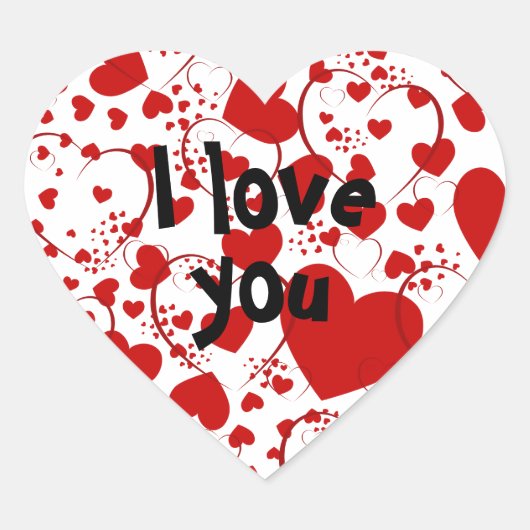 HART Patroon ART. 5 + jouw tekst Sticker (Voorkant)
