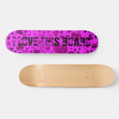 HART Patroon ART 6 + jouw tekst | Roze Skateboard (Horizontaal)