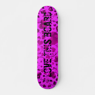 HART Patroon ART 6 + jouw tekst Roze Skateboard
