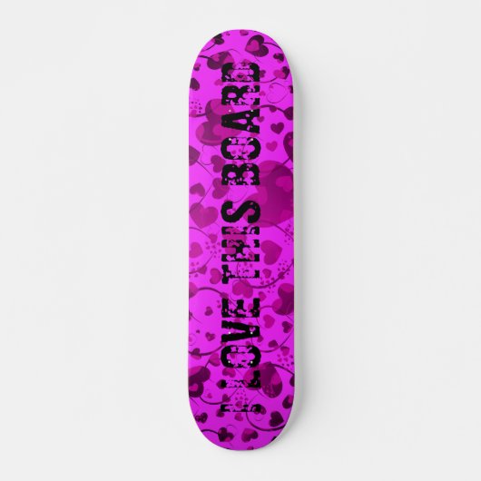 HART Patroon ART 6 + jouw tekst | Roze Skateboard (Voorkant)