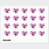 HART Patroon ART 6 + jouw tekst Sticker (Vel)