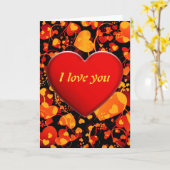 HART-patroon ART 8 + hart + jouw tekst Kaart (Gele Bloem)