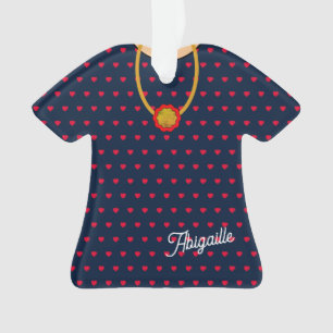 Hart Patroon Jurk & Hanger Figurine Folk Art Ornament