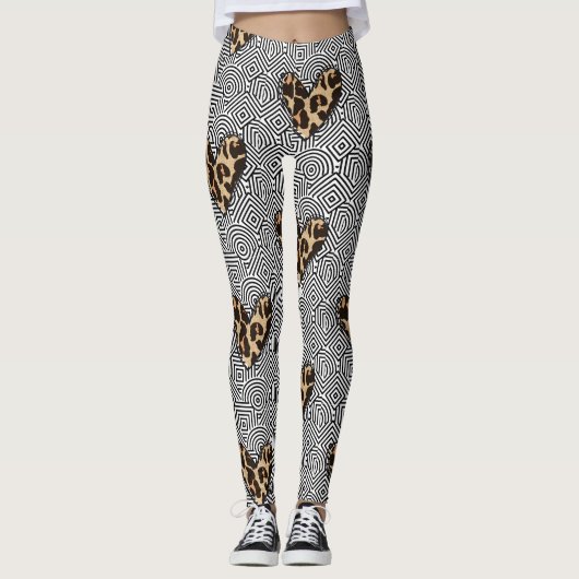 HART PATROON LEGGINGS (Voorkant)