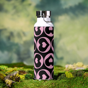 Hart Patroon Roze Liefde Graphic Bold Waterfles