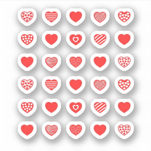 Hart patroon ! sticker (Voorkant)