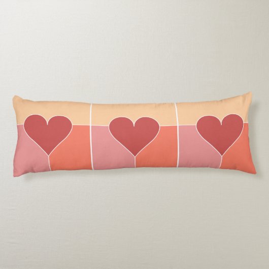 Hart Patroonkussen Lichaamskussen (Achterkant)
