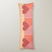 Hart Patroonkussen Lichaamskussen (Achterkant (Verticaal))