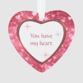 Hart Pattern Valentijn Je hebt mijn hart Ornament (voorkant)