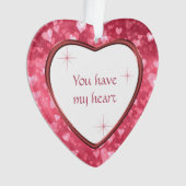 Hart Pattern Valentijn Je hebt mijn hart Ornament (voorkant)