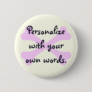 Hart Paw & Crossbones Ronde Button 5,7 Cm