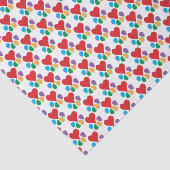 Hart-Paw Patroonvoetafdrukken pakken het met liefd Tissuepapier (Detail)