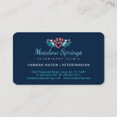 Hart Paw Print Dierenartsenzorg Klantenkaartje (Achterkant)