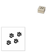 Hart Paw Prints Trailing Rechts Rubber Stamp Rubberstempel (Gestempeld)