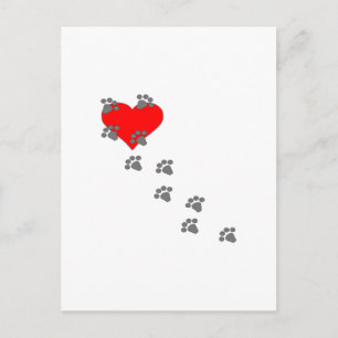 Hart (Pawprinters) Briefkaart