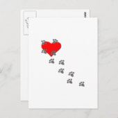 Hart (Pawprinters) Briefkaart (Voorkant / Achterkant)