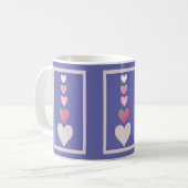  hart Periwinkle Cute Simple Moderne Koffiemok (Voorkant links)