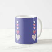 hart Periwinkle Moderne Simple Cute Koffiemok (Voorkant rechts)