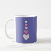 hart Periwinkle Moderne Simple Cute Koffiemok (Links)
