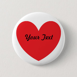 hart personaliseren ronde button 5,7 cm