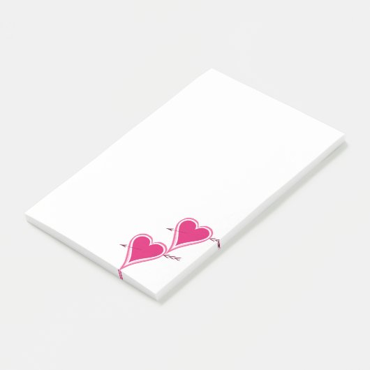 Hart & Pijl-Framboos Post-it® Notes (Schuin)