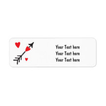 Hart Pijl Valentijnsdag Adreslabels Cute