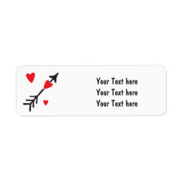 Hart Pijl Valentijnsdag Adreslabels Cute Etiket