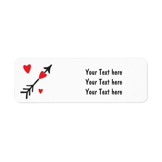 Hart Pijl Valentijnsdag Adreslabels Cute Etiket (Voorkant)