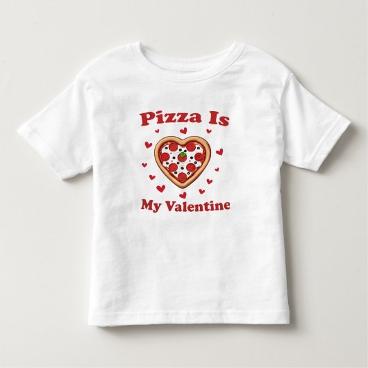 Hart Pizza is mijn Valentijn Mooie Valentijnsdag Kinder Shirts (Voorkant)