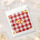 Hart Pizza valentijn Red Gingham Bedankzakje (Geknipt)