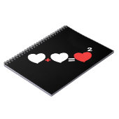Hart Plus Hart Liefde Wiskunde Notitieboek (Linkerzijde)
