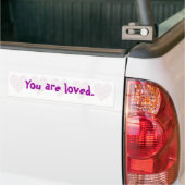 Hart - pointillisme. Je bent geliefd, bumper stick Bumpersticker (Op Truck)