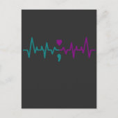 Hart Polsel Zelfmoordpreventie Bewustzijn Mentale Briefkaart (Voorkant)