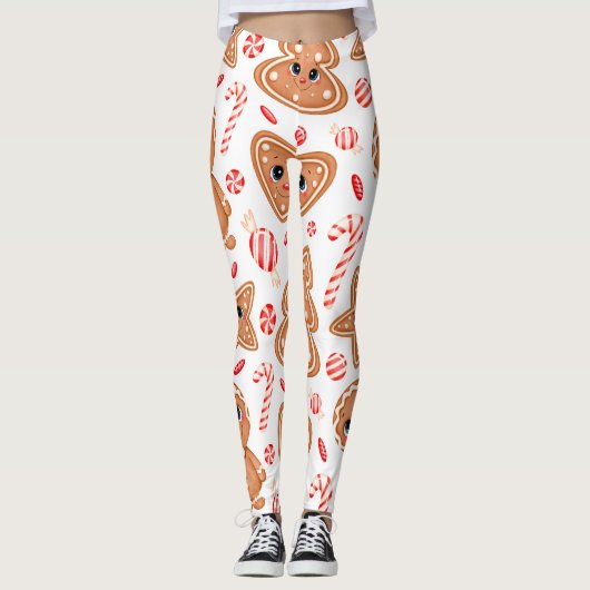 Hart, pop & bal grafisch patroon leggings (Voorkant)