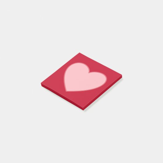  Hart Post It Notes Notitieblok Cadeau  (Schuin)